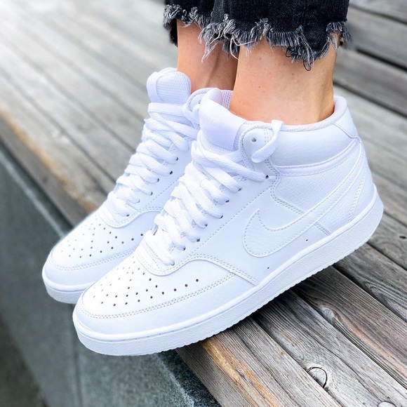 NIKE Court Mid Sneakers Mid Shoes NEW White - Picture 7 of 7